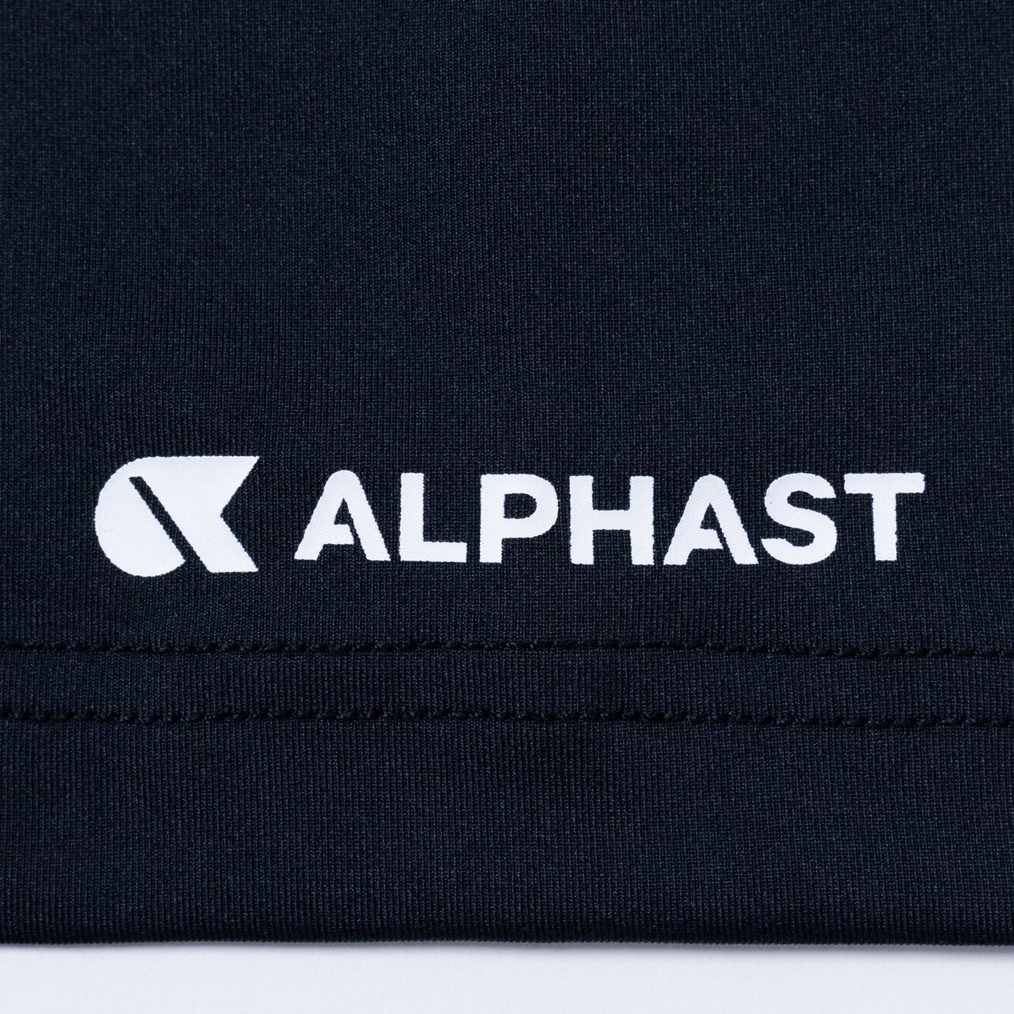 【ALPHAST(アルファスト)】モックネック半袖シャツ・黒(メンズ)