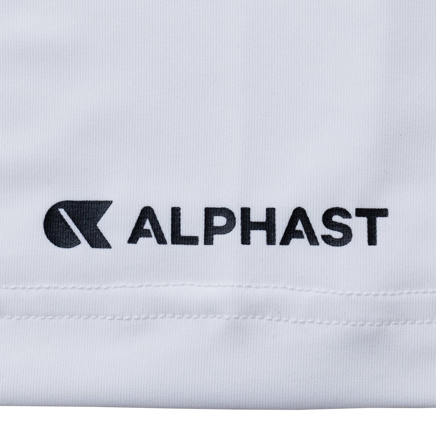 【ALPHAST(アルファスト)】モックネック半袖シャツ・白(メンズ)